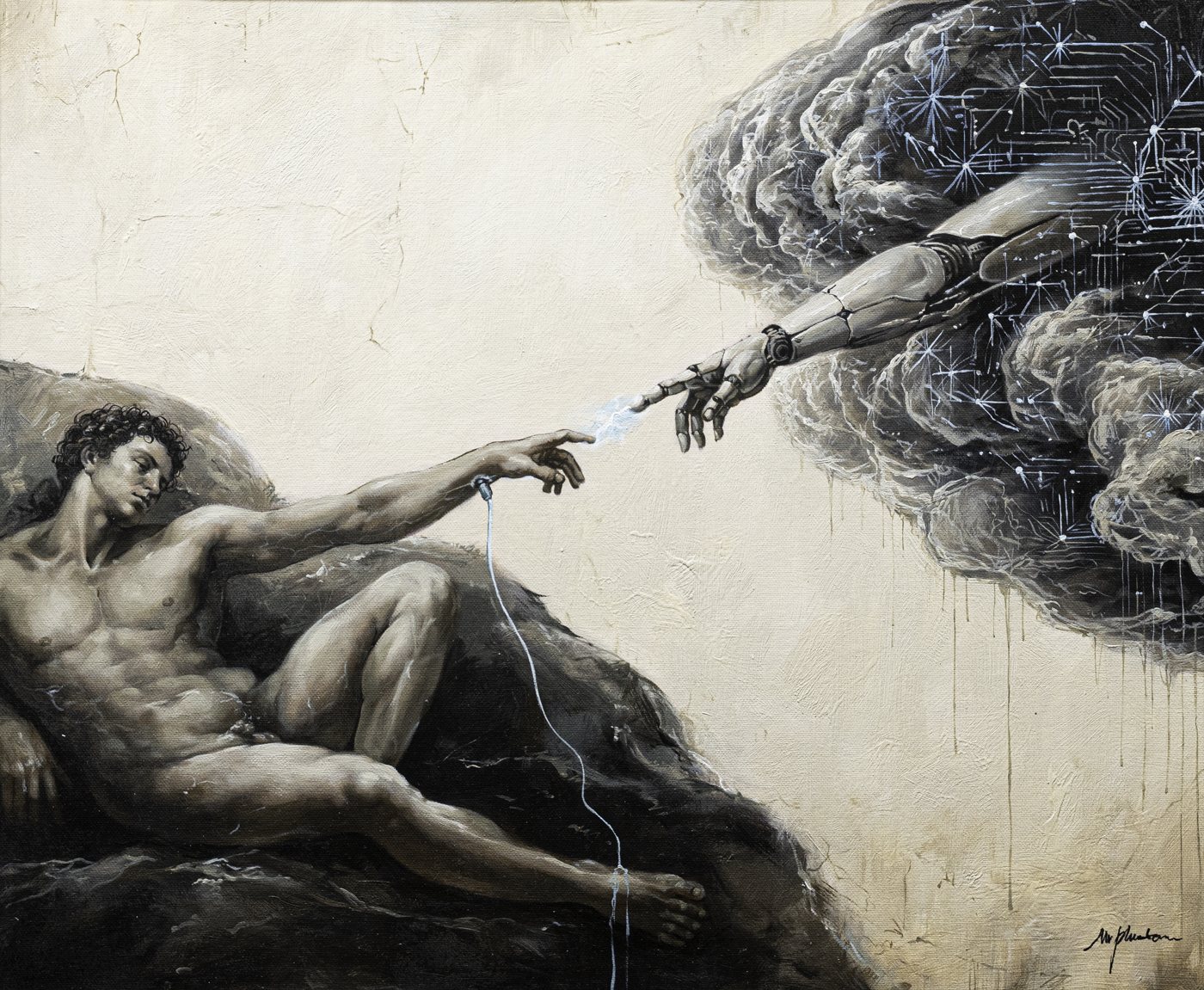 Creation, Mixed media on canvas, 60 × 70 cm