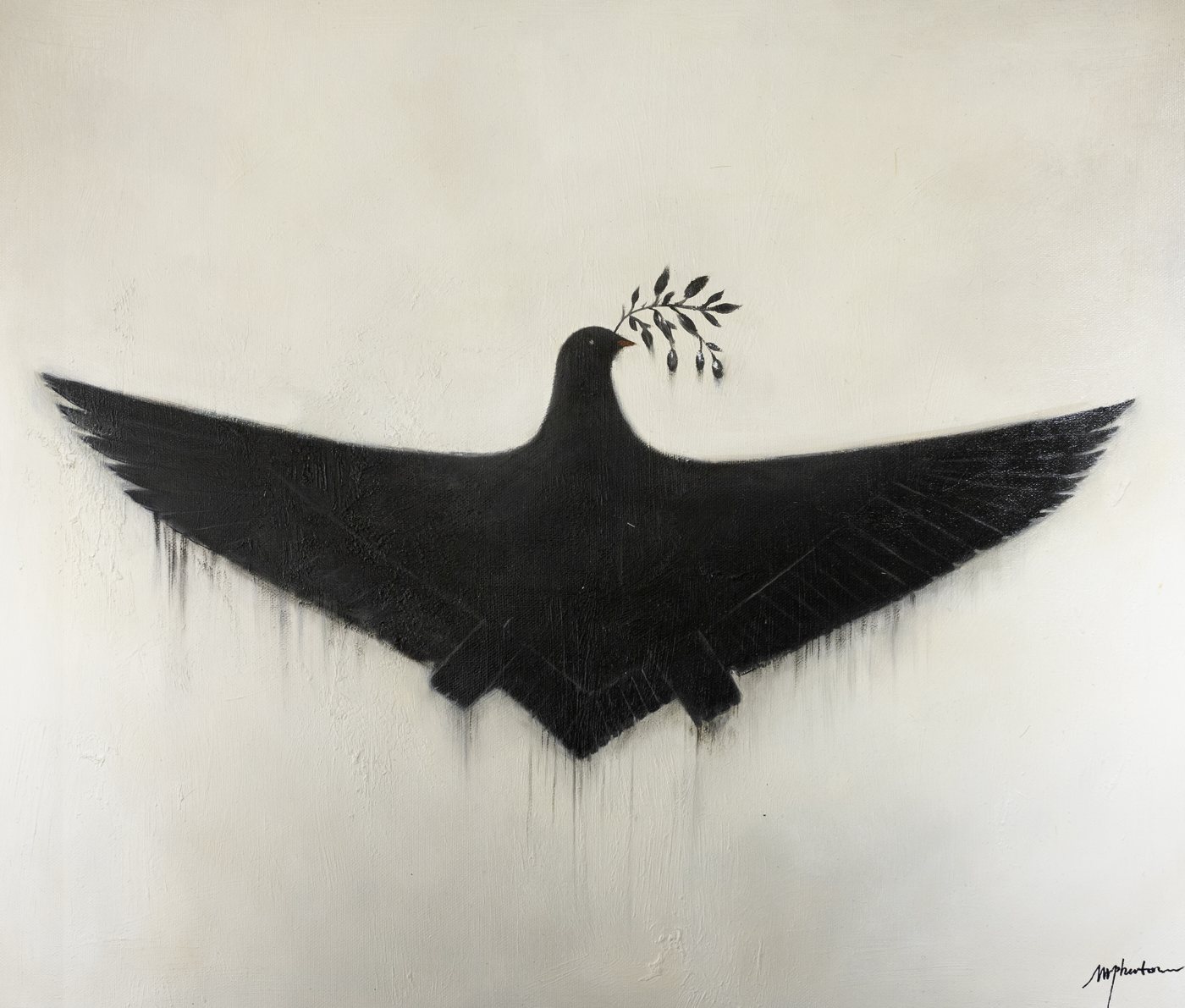Peace Offering, Mixed media on canvas, 60 × 70 cm