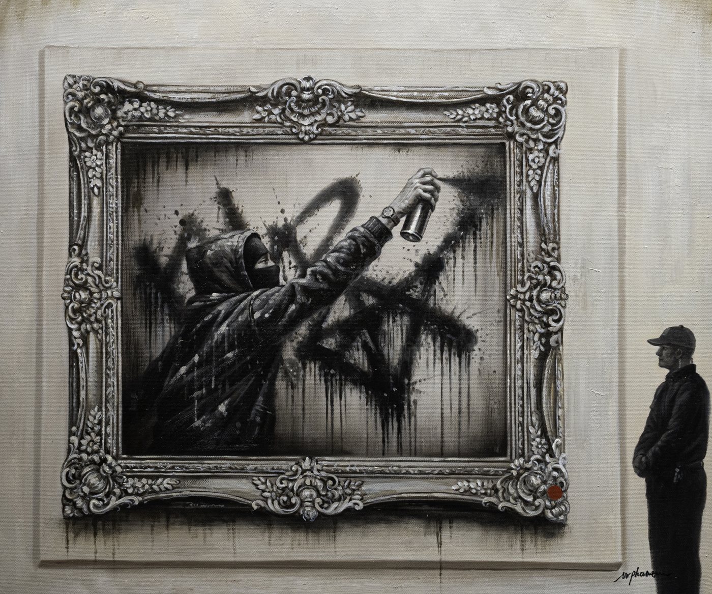 Sold Out, Mixed media on canvas, 60 × 70 cm